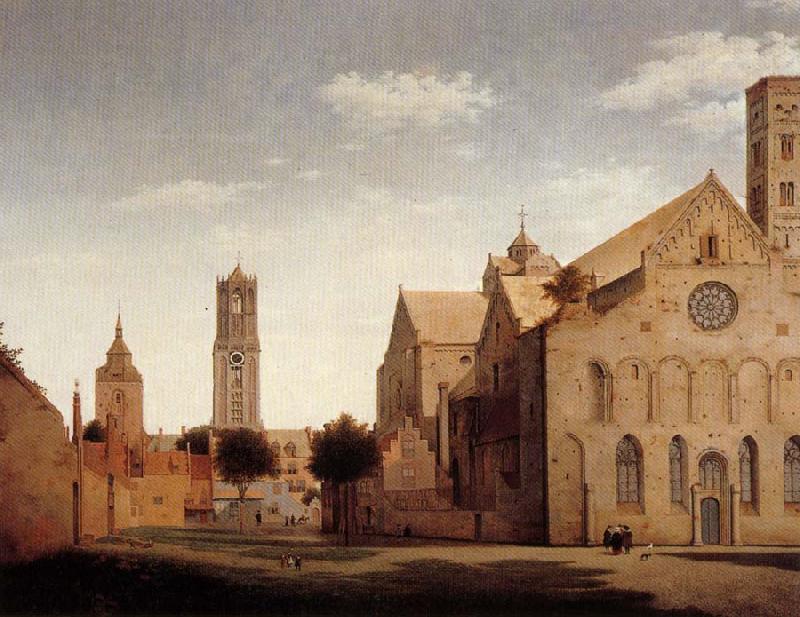 Pieter Jansz Saenredam St Mary's Square and St Mary's Church at Utrecht oil painting image